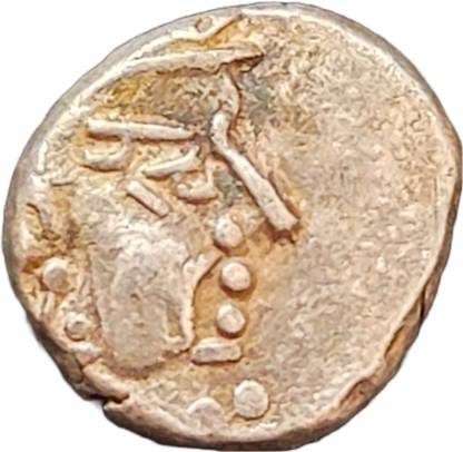 ANTIQUEWAY Extremely Rare Silver Drachma Maitrakas 0f Vallabhi Ancient India Ancient Coin Collection