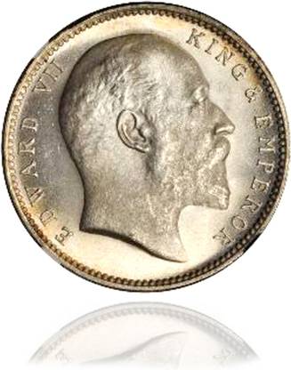 DzineTrendz British India 1907 Rare Collectible Silver coin pre-independence Medieval Coin Collection