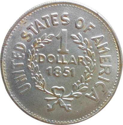 COINS WORLD 1851 USA RARE COIN ONE DOLAR INDIAN HEAD Modern Coin Collection