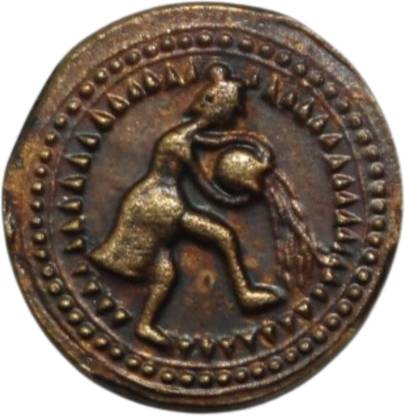 CoinView Ancient Period Zodiac/Rashi Symbol Collectible Old and Rare Copper Coin Ancient Coin Collection