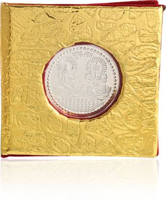 Dzinetrendz Silver Lakshmi Ganesh coin chandi sikka for Puja gifting collection (10 Gms) Modern Coin Collection