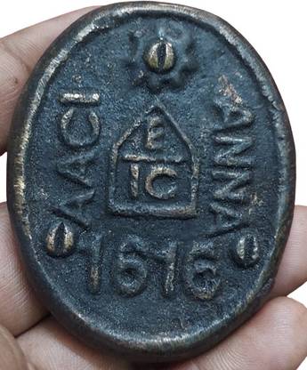 RLS EAST INDIA ANNA 1616 BIG SIZE 350 GRAM COPPER COIN Ancient Coin Collection