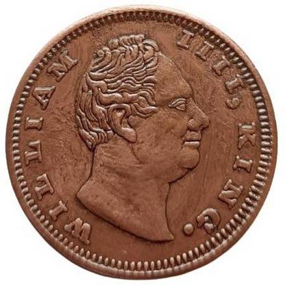 COINS WORLD 1835 ONE RUPEE KING WILLIAM COPPER TOKEN Modern Coin Collection