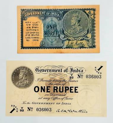 Tanishka George 5th King 2 Different 1 Rupee Combo. It is Fancy Dummy Article.(Pack of 2) Medieval Coin Collection