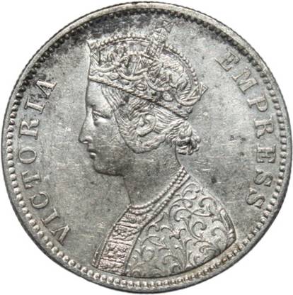 Numiscart Buy Old Coins App - Silver 1 Rupee 1887 - British India, Victoria Queen Medieval Coin Collection