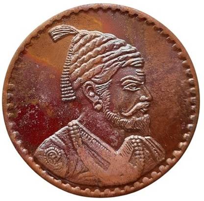 COINS WORLD CHHATRAPTI SHIVAJI MAHARAJ JI 100 GRAMS BIG SIZE COPPER TOKEN Modern Coin Collection