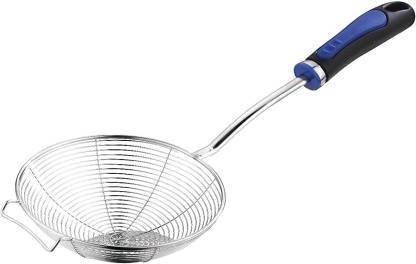 Bekner Frying Strainer Puri jhara deep Fry Oil Strainer 16CM Stainless Steel Deep Frying Basket