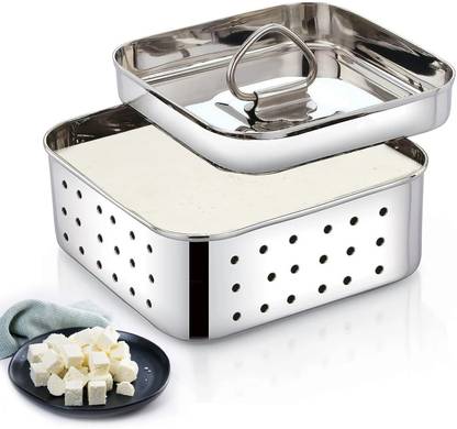 Panca Paneer Maker Big Size 500ml Paneer Container With Lid,Tofu Maker, Curd Strainer Collapsible Strainer
