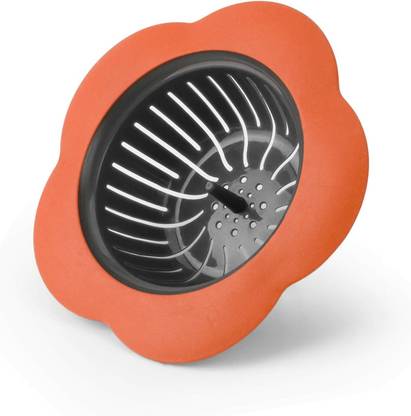 pepplo Kitchen Sink Strainer,Plastic Sink Drain Strainer For Kitchen(Orange,Set of 1) Strainer