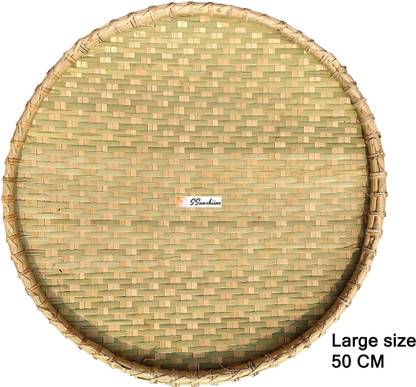 SSunshiine Large Tray of Bamboo Vegetable and spices dry on this tray, Rice stone separator Collapsible Sieve