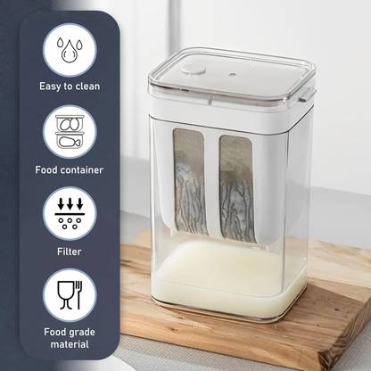 Kayaan Greek Yogurt & Curd Maker/Fine Mesh Strainer with Lid/Hung Curd Strainer Box Yogurt Maker