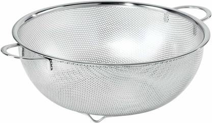 Freshome Stainless Steel Colander Fruits Vegetable Washing Rice Strainer 28.5x10cm Medium Colander