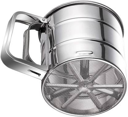 CALIA Flour Sifter/Atta chhani Hand Press Design Stainless Steel Flour Sifter Sieve