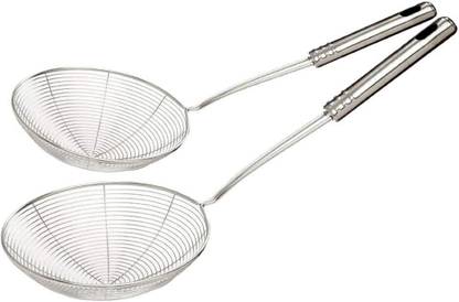 Urbanware Deep Fry/Mesh Strainer/Jhara/Puri Strainer set of 2 Pcs (14 & 16 Cm) Deep Frying Basket
