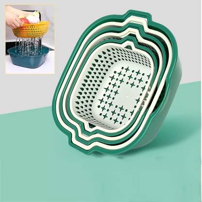 YELONA Drain Basket Food Strainer Sifters Set | Kitchen Colander for Fruits, Vegetables Strainer