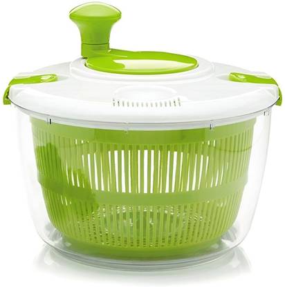 Calldrishe Salad Spinner Vegetable and Fruit Dryer | 5L Spin Basket Collapsible Strainer