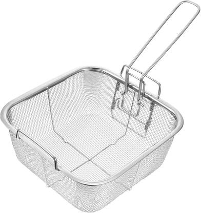 Kruvad Square Frying Basket Fish Fryer Strainer Colander Deep Fry Wire Frying Basket Deep Frying Basket