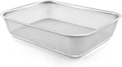 Qiyang sales Rectangular Strainer Stainless Steel Sink Basket Vegetable Fruit Cleaner Strainer