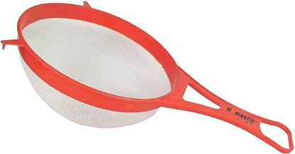 HOMESTIC Plastic Soup & Juice Strainer/Liquid Filter-15" (Set of 1, Red) Strainer
