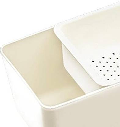Shreeshann Double-Layer Drain Basin and Basket, Clean, Wash, Mix Fruit, Convenient Collapsible Colander