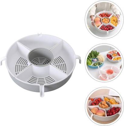 jay gatrad seller 360° Rotating Drain Basket with 5 Removable Dividers Strainer Strainer