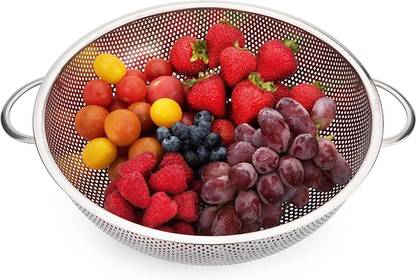 COSKIRA Stainless Micro-Perforated Colander Kitchen Strainer Sieve with Handle Bowl Collapsible Strainer