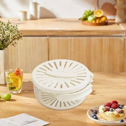 Everglow Fruit Draining Basket with Lid, 2 in 1 Multifunctional Drain Basket with Handle Strainer