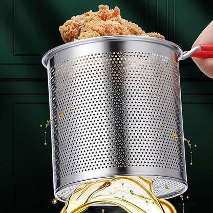 oleander Store Food Strainer Colander Multifunctional Fryer Basket Steel Deep Fryer 1.2 L Electric Deep Fryer
