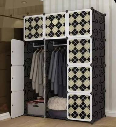 Sasimo 12-Door 12-Shelf Plastic kids Collapsible Cupboard PC Collapsible Wardrobe