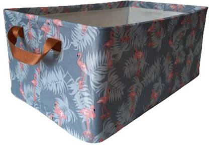 SAMRUKZONE Wardrobe Cupboard Organiser Storage Box for Clothes (Grey Flamingo) Storage Box