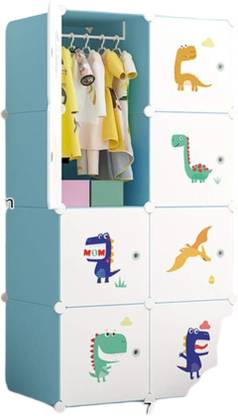 Keekos 8-Door 8-Shelf Plastic kids Collapsible Cupboard PC Collapsible Wardrobe PP Collapsible Wardrobe