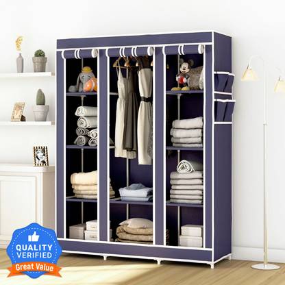 Flipkart Perfect Homes Studio Premium Quality 3 Door 10 Shelf PP Collapsible Wardrobe
