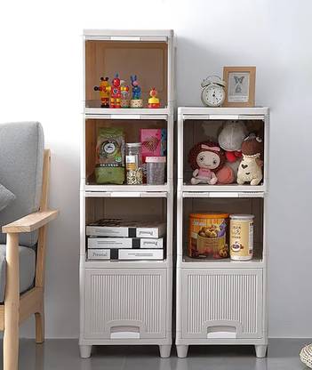 MEVIGO 6-Door 6-Shelf Plastic Collapsible Cupboard PC Collapsible Wardrobe