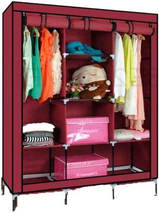 vipash 6+2 Portable Wardrobe for Storage PVC Collapsible Wardrobe