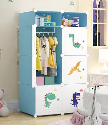 MEVIGO 6-Door 8-Shelf Plastic Collapsible Cupboard PC Collapsible Wardrobe