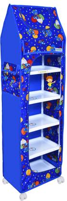 FLIPZON Baby 6 Shelve Unbreakable Material PVC Collapsible Wardrobe