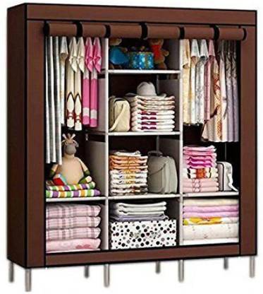 vipash 6+2 Portable for Storage for home decore Carbon Steel Collapsible Wardrobe