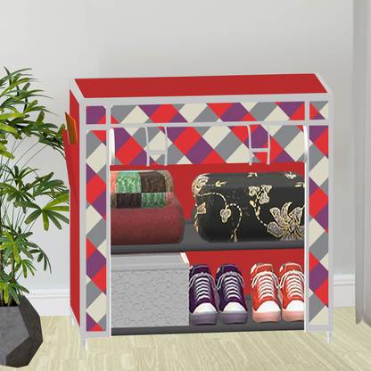 SPIRITED A2 Printed PP Collapsible Wardrobe