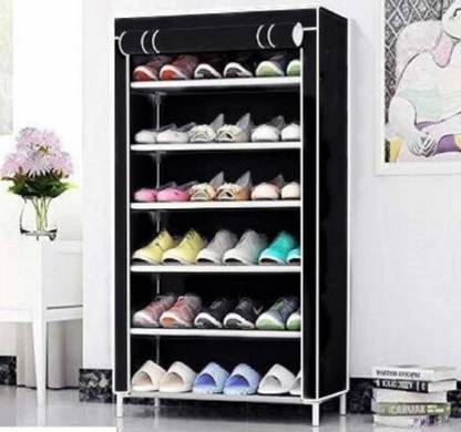 POOWEREST 6 SHELVE SHOE RACK LONG S-6 Carbon Steel Collapsible Wardrobe
