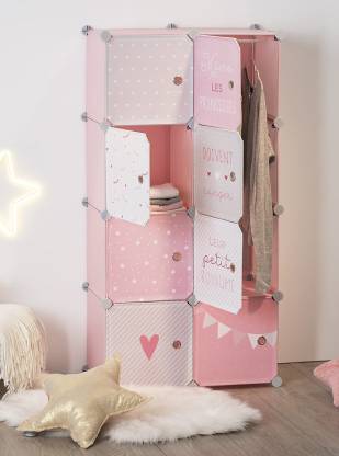 Keekos 8-Door 8-Shelf Plastic Kids Collapsible Cupboard PC Collapsible Wardrobe PC Collapsible Wardrobe