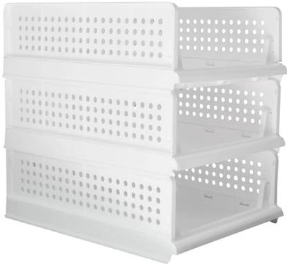 Aditya Polymers Organizer Foldable and Stackable (Pack Of 2 Pcs.(1 Large + 1 Small)) PP Collapsible Wardrobe