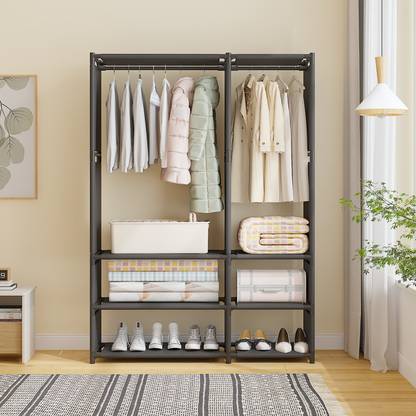 DWELLIT Portable Open Wardrobe PP Collapsible Wardrobe