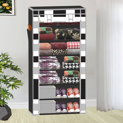 SB07 7 Layer Cloth Organizer with Cover PP Collapsible Wardrobe