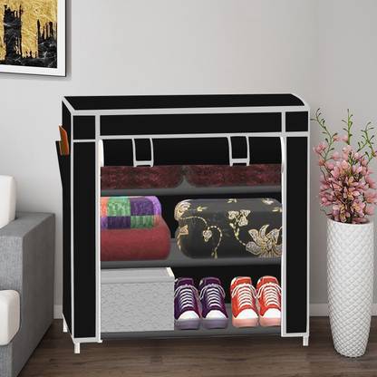 XIVIL 3 Layer 1 Door PP Collapsible Wardrobe