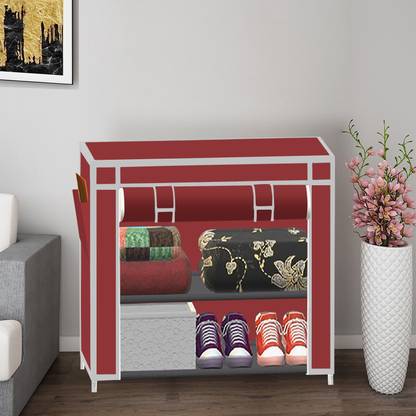 SB07 2 Layer Solid PP Collapsible Wardrobe