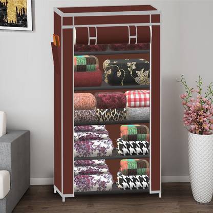 XIVIL With Unique Color collapsible wardrobe 5 shelf PP Collapsible Wardrobe