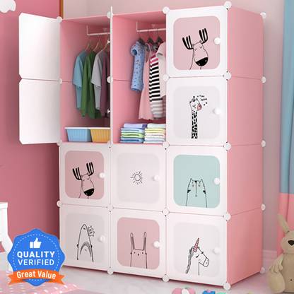 Sasimo 12-Door 12-Shelf Plastic kids Collapsible Cupboard PC Collapsible Wardrobe