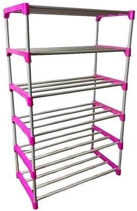 Saklak 6 LAYER PLASTIC PIPE WARDROBE CLOTH RACK FOR CLOTHES STORAGE PP Collapsible Wardrobe