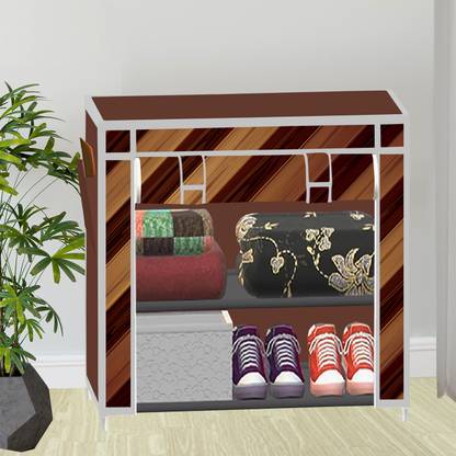 SB07 2 Layer Printed PP Collapsible Wardrobe