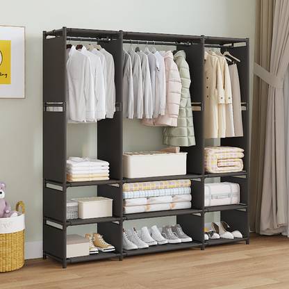 DWELLIT Portable Open Wardrobe PP Collapsible Wardrobe